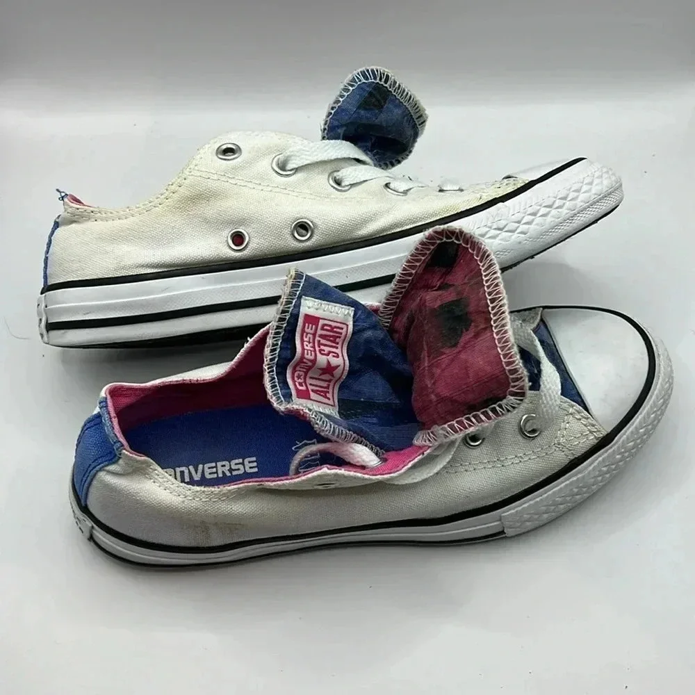 Converse All*Star childs white low tops athletic sneaker 3 girl youth streetwear
